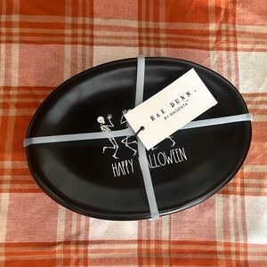 Rae Dunn Halloween Skeleton Oval Plates